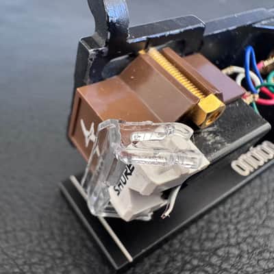 Brown Shure M44-7 "Dynetic" MM Phono Cartridge New N44-7 Stylus ADC LMG-1 Headshell image 4