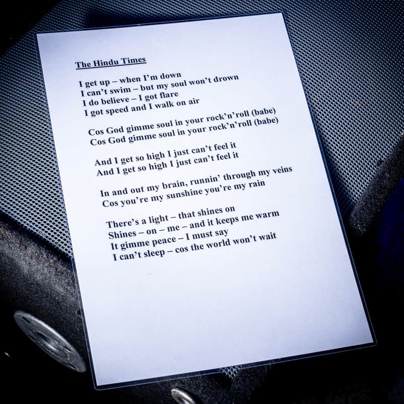 Oasis The Hindu Times A3 Laminated Lyrics 2000s image 1