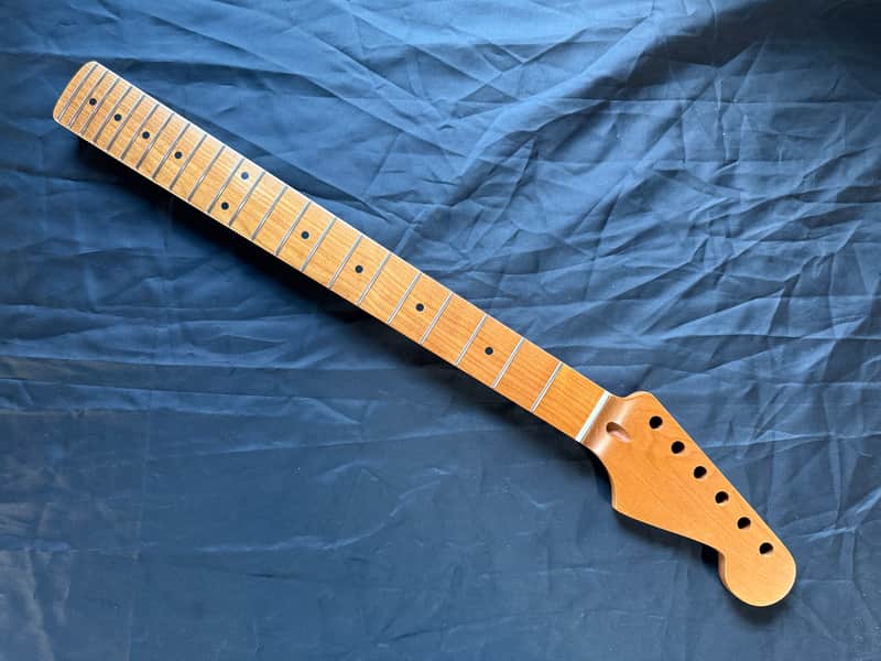 BMC Guitar Neck Strat® Stratocaster® 22 Fret Roasted Maple With Maple Fingerboard Nitro Lacquer Rounded Fret Ends 2026 - 9.5 Radius   [SN101] image 1