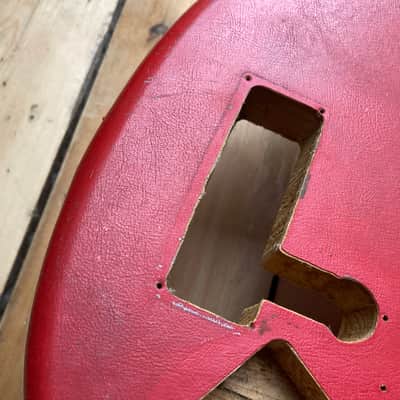 1960s Hofner Colorama 1 Red Vinyl Guitar Body image 8