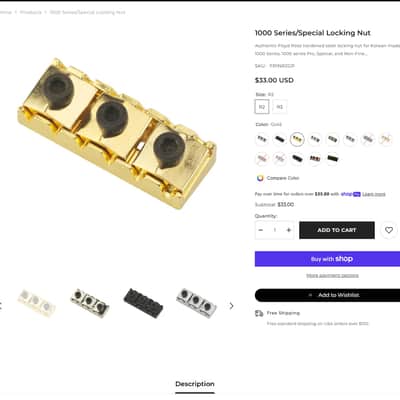 Floyd Rose Original Style Tremolo System FRT - 1000 Gold | Locking Nut Included | DHL Express Delivery Included | image 7