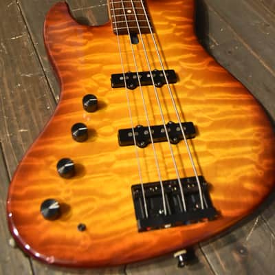 Sadowsky NYC 21 4 string Bass guitar Lefty Quilted Maple Tobacco Burst USA Made lefty image 12