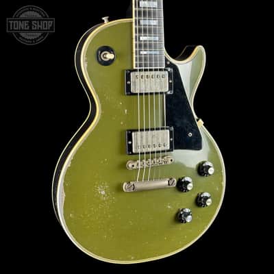 Gibson Custom Limited 68 Les Paul Custom Olive Drab Top Ebony Back Heavy Aged 606368 image 4
