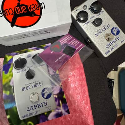 Wren and Cuff Blue-Violet Caprid Small Foot rams head muff fuzz pedal image 1