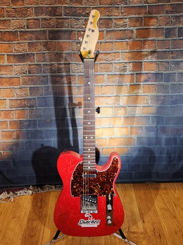 T-Style Partscaster - Red Crackle Body, Squier(?) Neck, Sanchez Alnico 5 Pickups image 1
