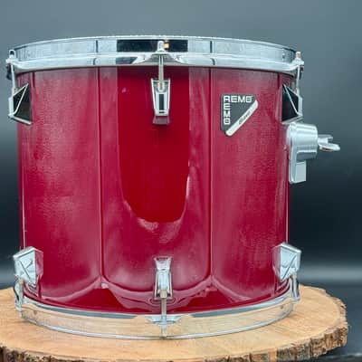 Remo Bravo 13x11" Floor Tom Acousticon R - 1990s - Deep Red Quadura image 7