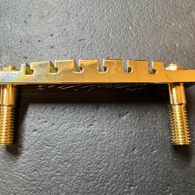 Carlino Rock Bottom Bridge /sustain block, tailpiece system 2025 - Real 14k Gold plating image 11