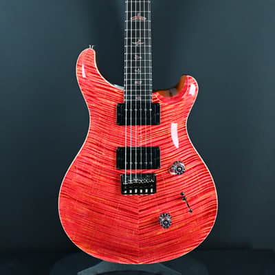 PRS Private Stock #12058 Custom 24 Raspberry Lemon Stripe w/ Reverse Chevron Flame Maple Top image 2
