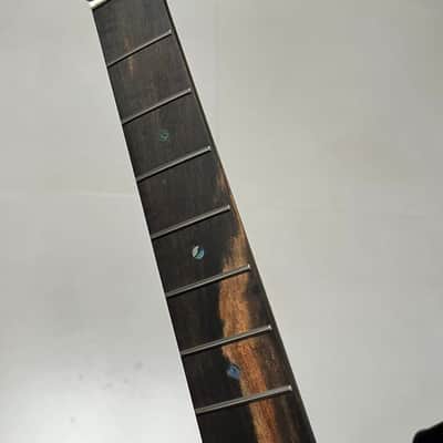 2.9mm frets Striped Ebony Fretboard 22frets 5a Roasted flame Maple guitar neck Radius 12inch Round stainless steel 22 frets Roasted flame Maple guitar neck Striped Ebony fingerboard 25.5inch hole 10mm Radius: 12 inches. image 5