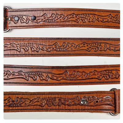 Loft Relics "Mountain Tooling" guitar strap (Souldier) one-of-a-kind made at the Wilco Loft image 2