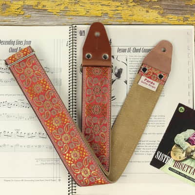 Pardo retro guitar strap model Andromeda, backing suede image 3