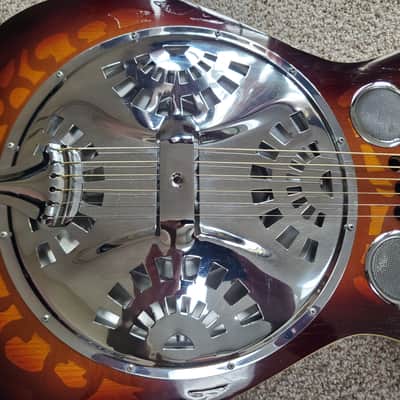 Vintage 1983 Dobro model 66B Rare Round neck Sandblasted Birch collectors grade with pickup and HSC image 7