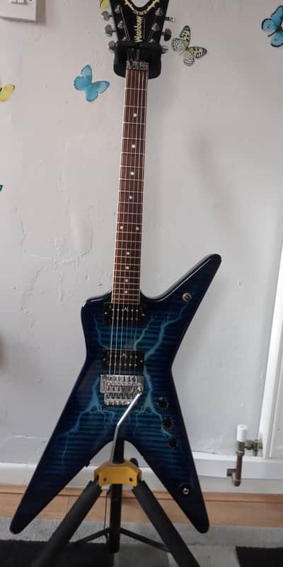 Washburn Dimebag Darrell Signature Dime 333 Blue Lightning Bolt image 1