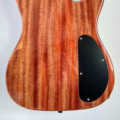 Lefty Warmoth Custom-T Telecaster Bass with Koa Top and Rosewood Neck image 5
