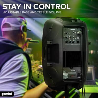 Gemini 2000W Powered PA Speaker 15” – Active Stage Monitor with EQ, XLR Inputs, Stand Mount, Road-Ready Design, Full-Range 2-Way Sound for DJs & Events (AS-2115P) image 3