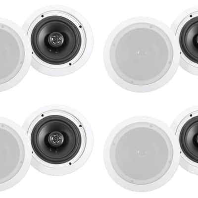 (8) Rockville HC655-16 6.5" 500 Watt In-Ceiling Home Theater Speakers 16 Ohm image 1