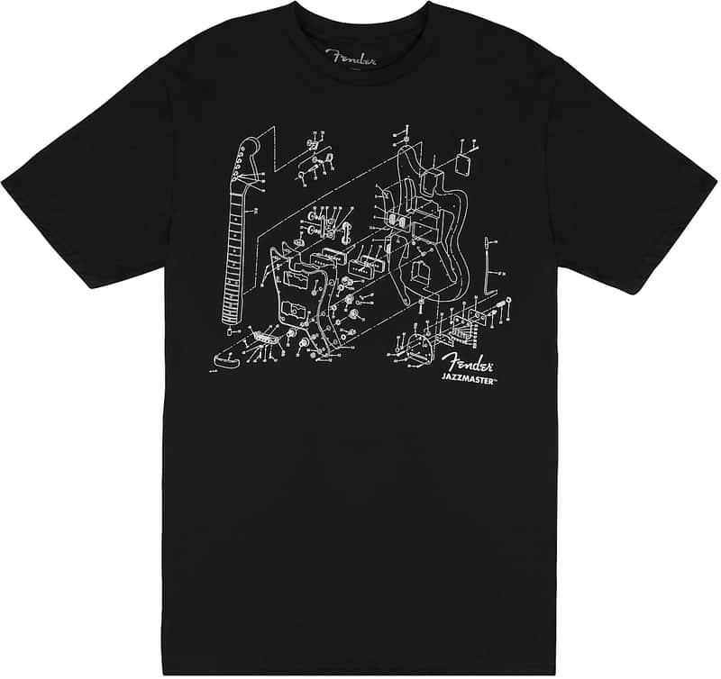 Fender Jazzmaster Patent Drawing T-Shirt - XL image 1