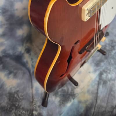 Vintage RARE 1968 Harmony H53 Rocket DeArmond Pickup Upgraded Electronics New Strings Pro Setup Original Soft Shell Case image 6