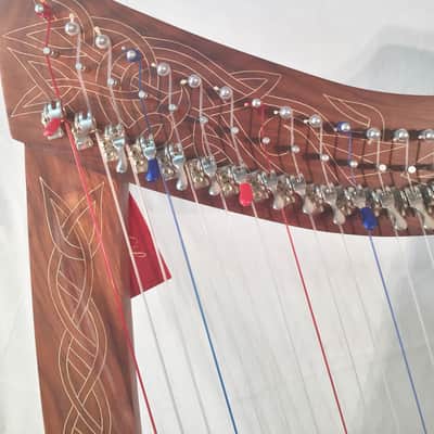 Roosebeck Heather Harp 22 Strings Chelby Tuning Levers Knotwork Design Discounted! image 6