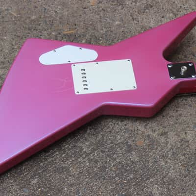 1980's Yamaha EX-1 Explorer Electric Guitar Made in Japan (Pink) image 8