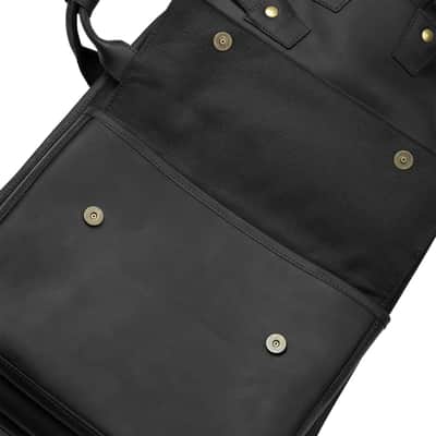 Levy's Solera Premium Leather Electric Guitar Gig Bag - Black image 4