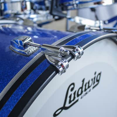 Ludwig Classic Maple Blue Sparkle Fab 3 Piece Kit image 14