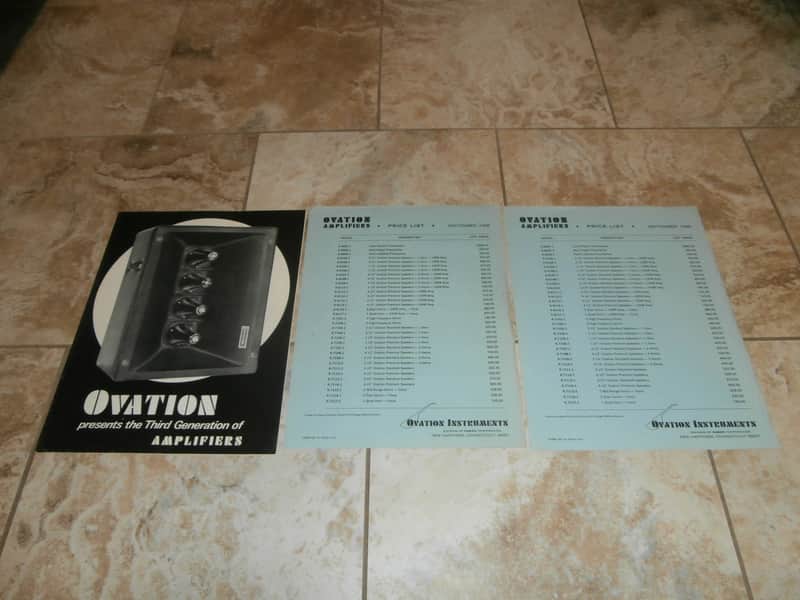 Vintage 1968 Ovation Third Generation Amplifier Catalog and Price List! Rare, Original Case Candy! image 1
