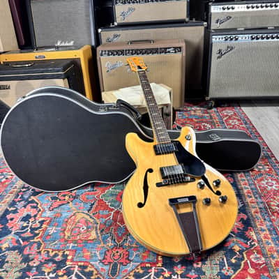 Yamaha SA60 Natural Semi-Hollow 335 Style Vintage 1974 w/Case image 4