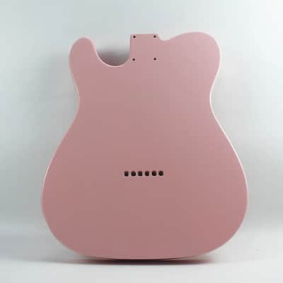 Pink Semi Hollow Guitar Telecaster Tele Style Alder Body image 5