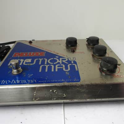 Vintage Electro Harmonix Deluxe Memory Man Echo Delay Effects Pedal BLUE FACE image 3