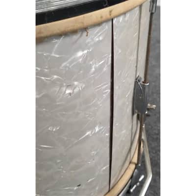 Used Vintage Gretsch Round Badge Bass Drum 22x14 White Marine Pearl - Fair image 7