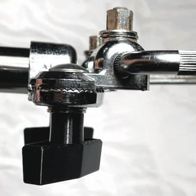 Ludwig 70s 781-2 19" Double Tom Holder w/3D Printed Reproduction #2847 Ludwig Logo Black T-Handles  - LDTH-107 image 11