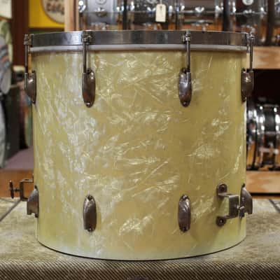 1940s WFL 14x16 Floor Tom in White Marine Pearl image 2