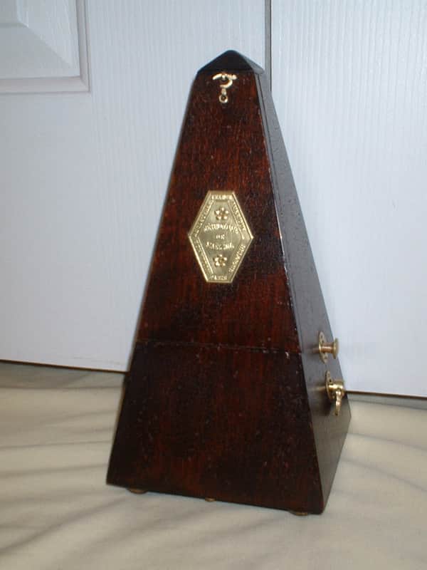 Antique Wood Bell Metronome de Maelzel by Seth Thomas Clocks Dark Walnut, Fully Restored, Brass Trim image 1