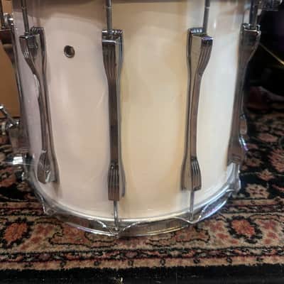 Vintage Ludwig 14x12 Marching Snare Drum White Monroe USA #3180885 w/ Strap image 8
