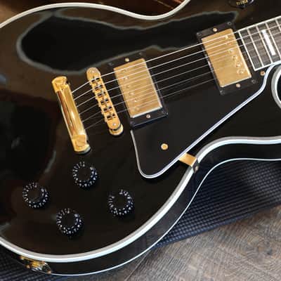 2016 Gibson Custom Shop Les Paul Custom Electric Guitar Black Ebony + COA OHSC image 7