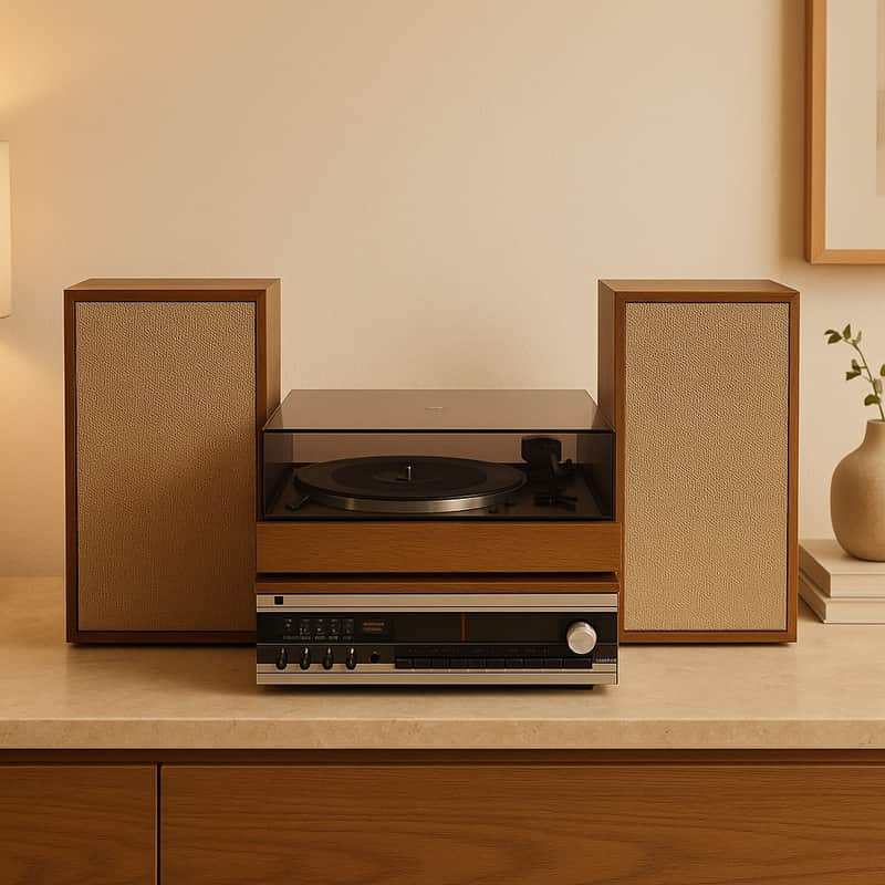 DUAL 1218 Rare Vintage MINT Turntable+Receiver Set Warranty
