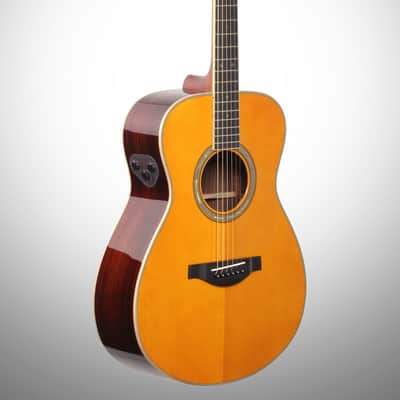 Yamaha LS-TA TransAcoustic Acoustic-Electric Guitar (with Gig Bag), Vintage Natural image 3