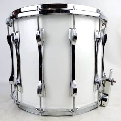 Ludwig 12x14"White Cortex Monroe Coliseum Twin Channel Snare Drum Vintage 90s image 4