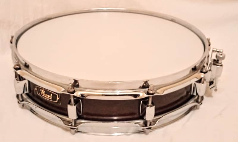 PEARL (C VIDEO) MODIFIED MAHOGANY PICCOLO SNARE DRUM 14X3.25"-CLR LAQR-FREE SHIP C-USA! image 1