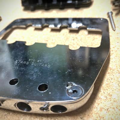 Stars Guitars Alembic Brass Bass Bridge 1970s Rickenbacker / Guild Starfire Replacement Bridge image 7