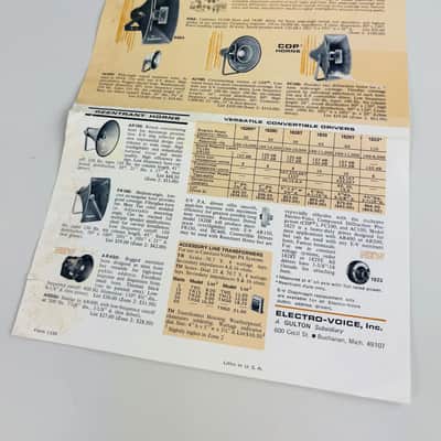 Electro-Voice Speaker Guide & PA Flyer – SRO / EV Series 1970 image 4