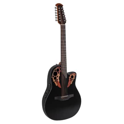 Ovation Celebrity Elite CE4412-5 12-String A/E Guitar - Black - Open Box image 2