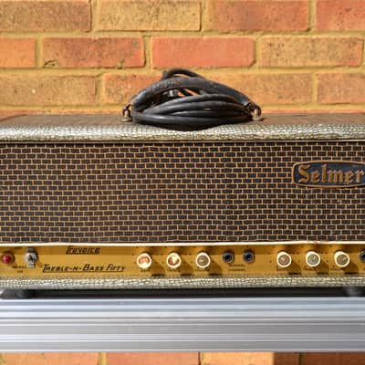 1963-1965 Selmer Treble N' Bass Fifty Croc Skin 50 Watt Valve Guitar Amplifier (just serviced, perfectly functioning, vintage & rare) image 2