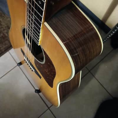 Aria GR30 Acoustic Guitar~Gallagher~Large Soundhole~Bluegrass~Rosewood~Solid~w/Hard Case~Video~Japan~70's image 8