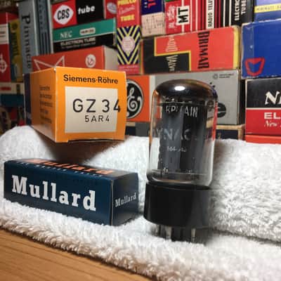 1x Old Stock Vintage Mullard GZ34 5AR4 + Box ~ Blackburn F32/F33 Gt Britain Grail Rectifier Tube ~ Musical Warm Dynamic Liquid Vintage Audio ~ Dynaco Silkscreen image 1