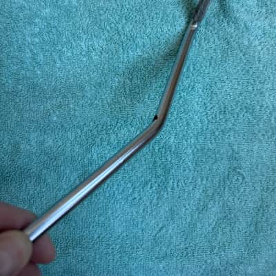 Ludwig One Knurled Gull Wing Left Side Bass drum spur leg 9.5mm - 9”Long 60s - Chrome image 3