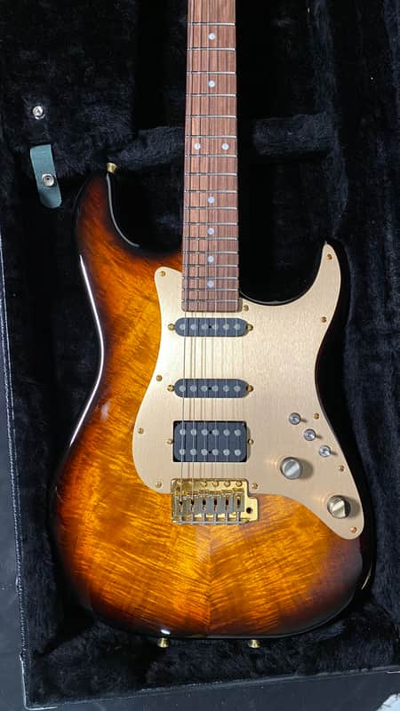 2016 Schecter USA Custom Shop Dream Machine III Vintage Burst HSS Figured Koa Birdseye Maple OHSC image 1