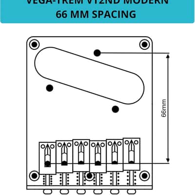 Vega-Trem VT2ND Teletrem Tremolo Bridge for Telecaster Guitar No Mods Easy Installation image 4