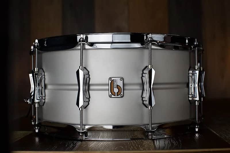 British Drum Company Aviator 14x6.5" 10-Lug Seamless Aluminum Snare Drum image 2